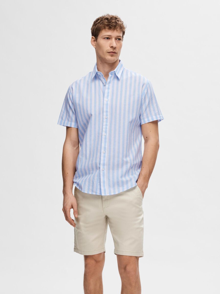 Selected SHORT-SLEEVED SHIRT, Cashmere Blue, highres - 16079053_CashmereBlue_847432_003.jpg