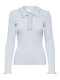 Selected GERIBBELDE POLOHALS BLOUSE, Arctic Ice, highres - 16078354_ArcticIce_001.jpg