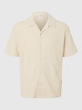 Selected KNITTED JAQUARD SHORT SLEEVED SHIRT, Egret, highres - 16096769_Egret_001.jpg