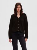 Selected RELAXED FIT WOOL BLEND  CARDIGAN, Black, highres - 16090272_Black_003.jpg