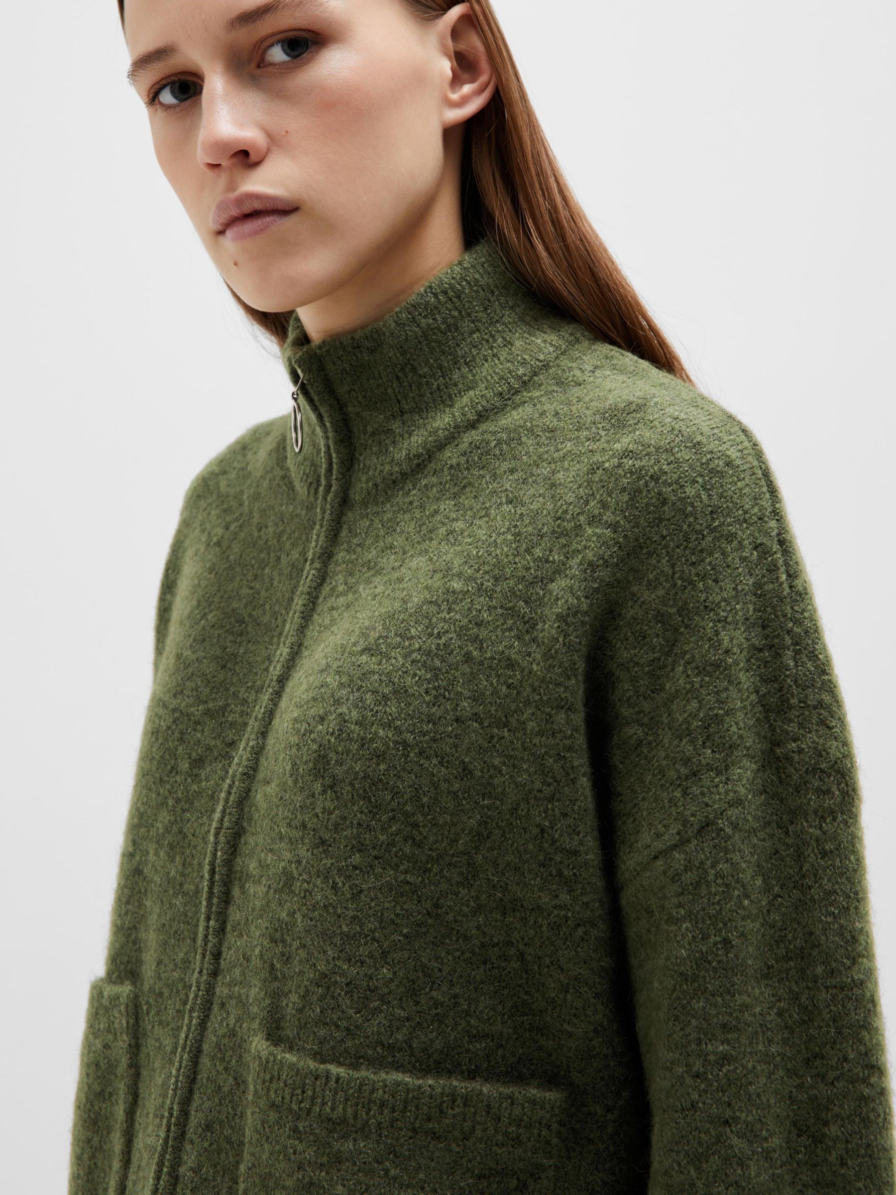 ZIP UP CARDIGAN Green SELECTED FEMME