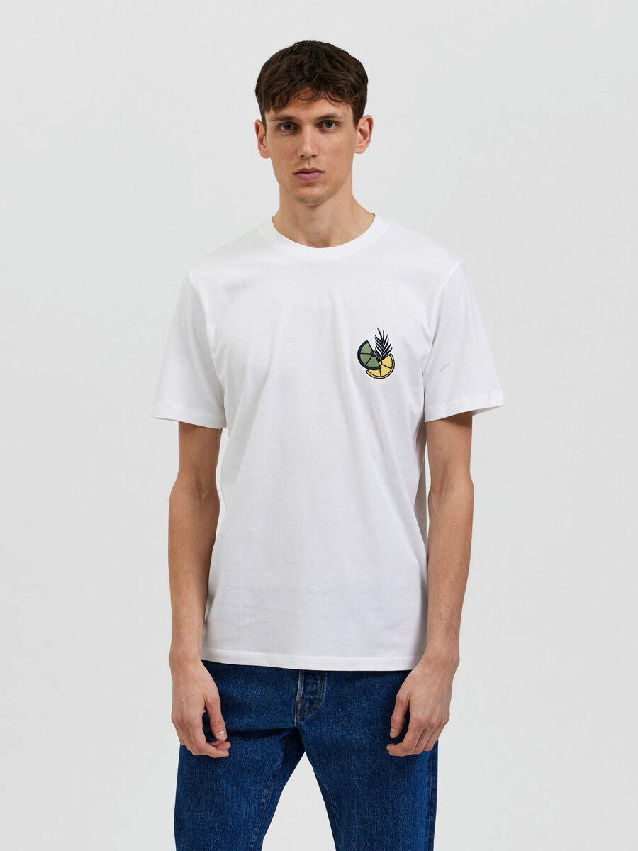 Selected BRODERET T-SHIRT, Bright White, highres - 16087524_BrightWhite_003.jpg
