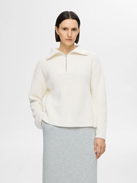 Selected HALV LYNLÅS PULLOVER, Snow White, highres - 16094278_SnowWhite_003.jpg