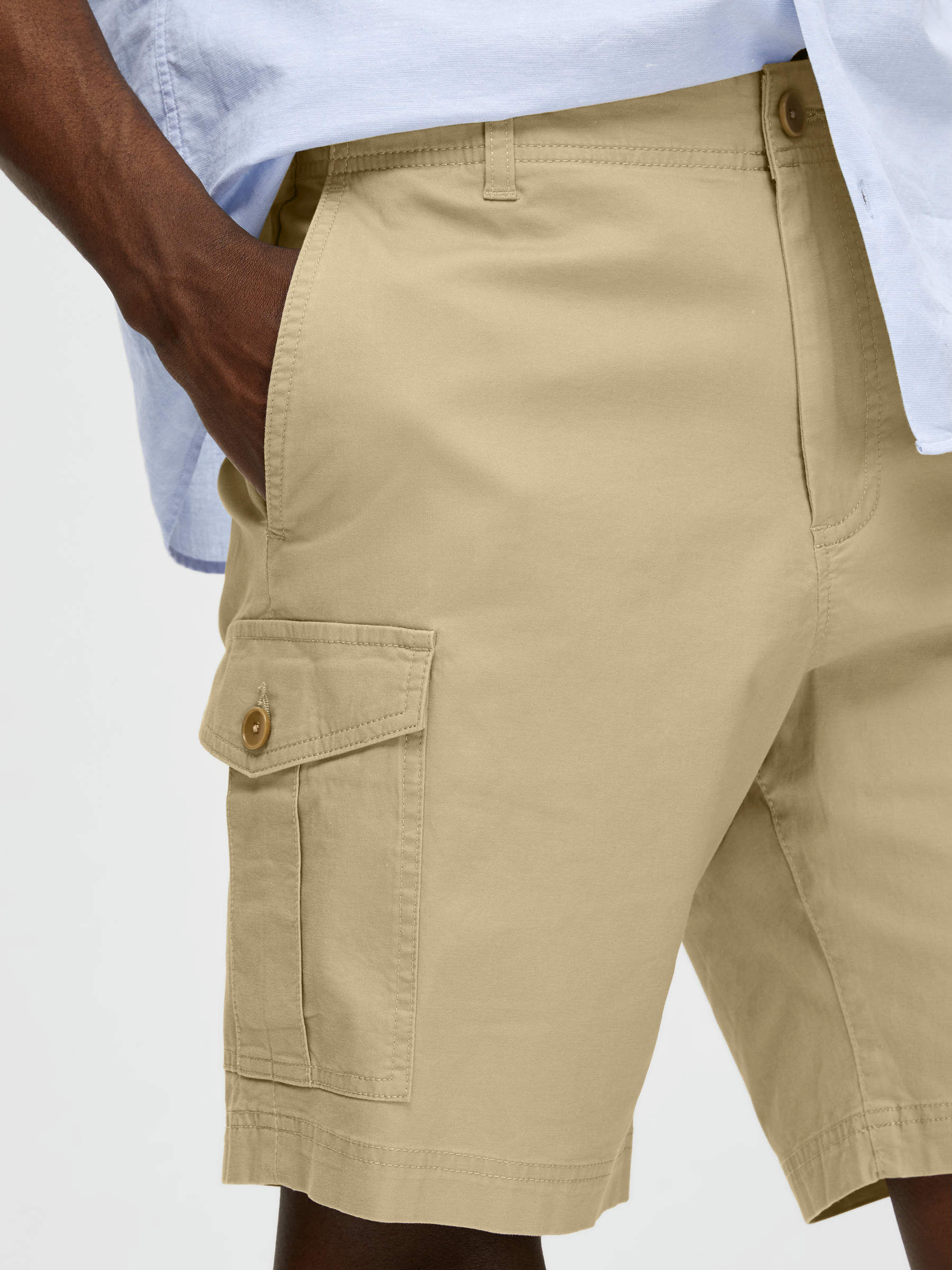 CARGO SHORTS Beige SELECTED HOMME