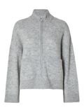 Selected ZIP-UP CARDIGAN, Light Grey Melange, highres - 16079568_LightGreyMelange_001.jpg