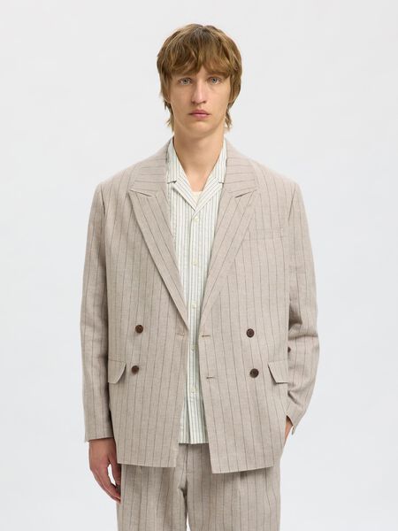 Selected LINNENMIX BLAZER, Oatmeal, highres - 16097642_Oatmeal_1183373_003.jpg