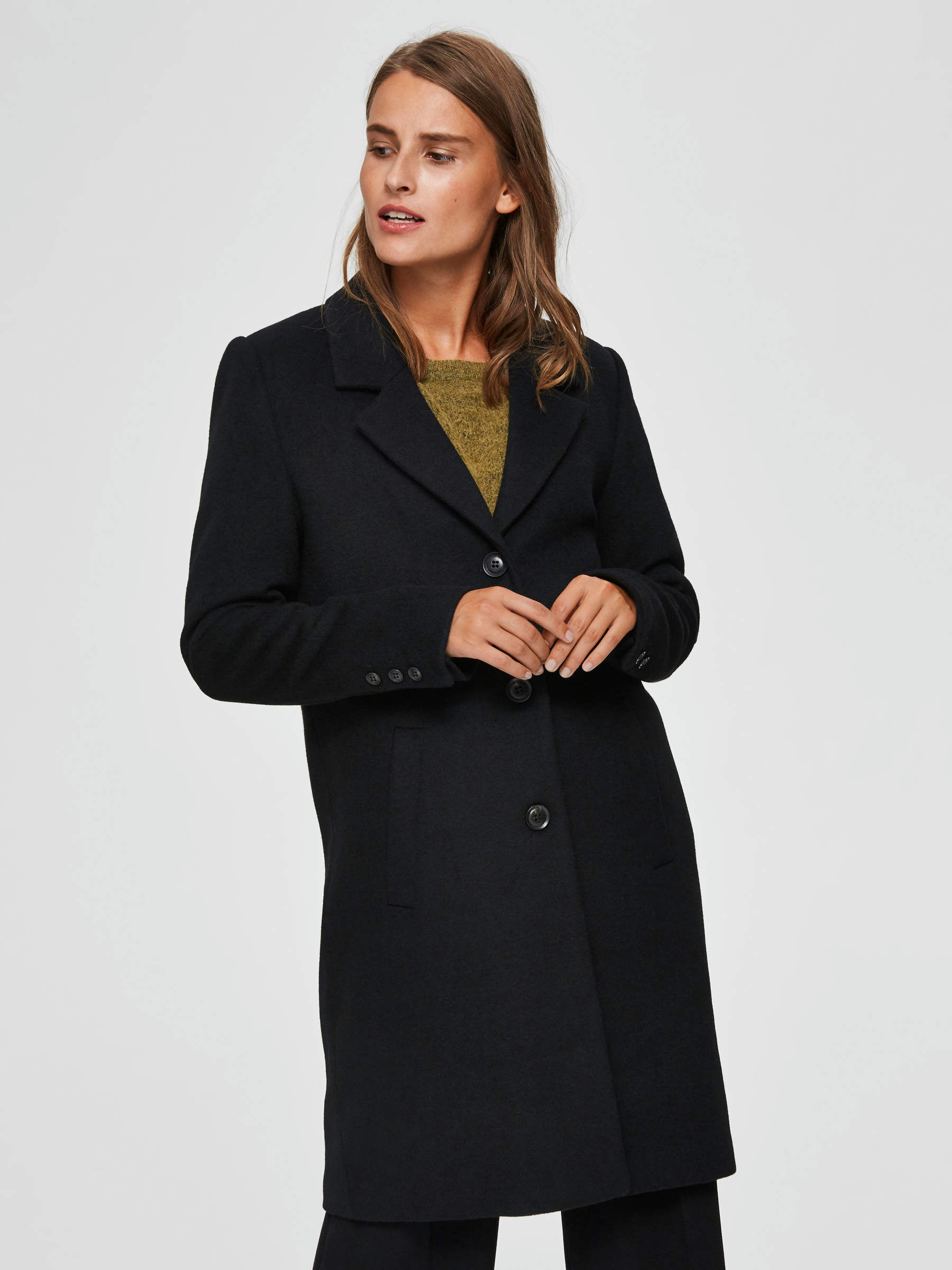 PETITE COAT Black SELECTED FEMME