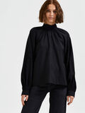 Selected VOLUMINOUS LONG SLEEVED BLOUSE, Black, highres - 16086584_Black_008.jpg