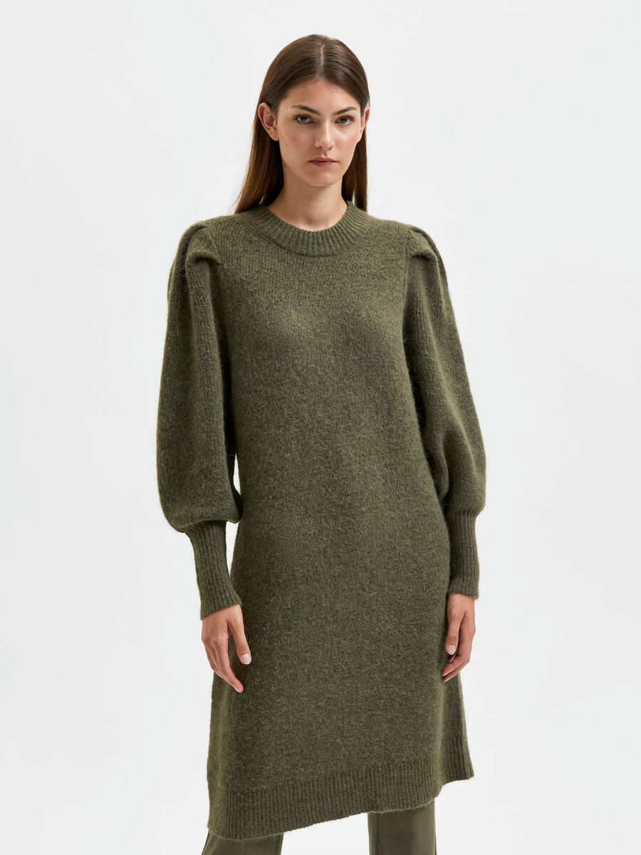 Selected BALLOON SLEEVED KNITTED DRESS, Kalamata, highres - 16080611_Kalamata_875032_003.jpg