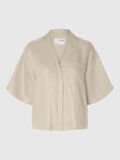 Selected BOXY SHORT SLEEVED SHIRT, Sandshell, highres - 16093093_Sandshell_001.jpg