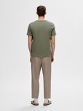Selected COTON CHINÉ T-SHIRT, Vetiver, highres - 16092508_Vetiver_004.jpg