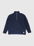 Selected HIGH NECK ZIP SWEATSHIRT, Sky Captain, highres - 80000247_SkyCaptain_001.jpg