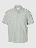 Selected LINEN BLEND SHORT SLEEVED SHIRT, Iceberg Green, highres - 16092978_IcebergGreen_001.jpg