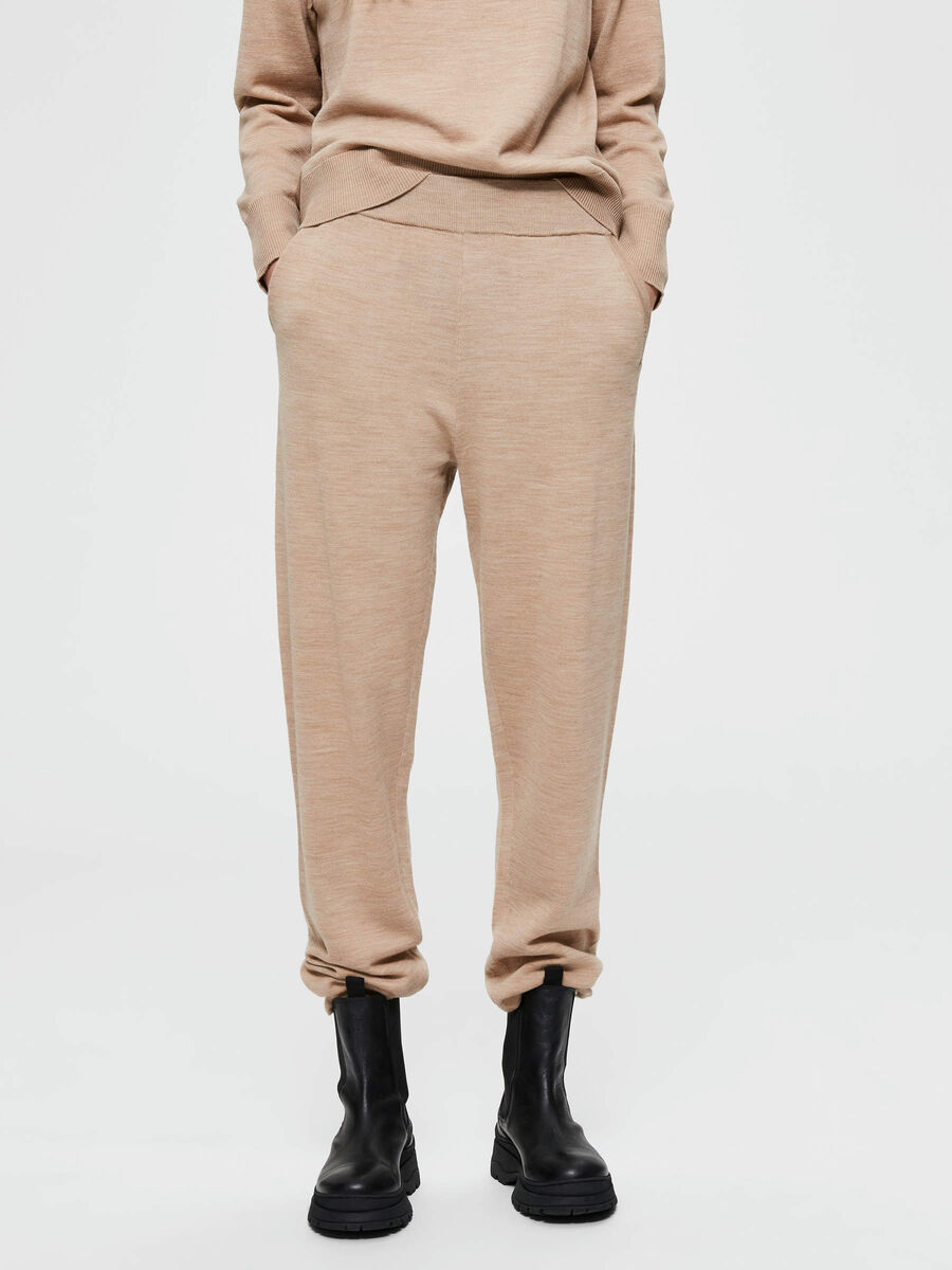 Selected LOOSE FIT MERINO WOOL - TROUSERS, Amphora, highres - 16076251_Amphora_003.jpg
