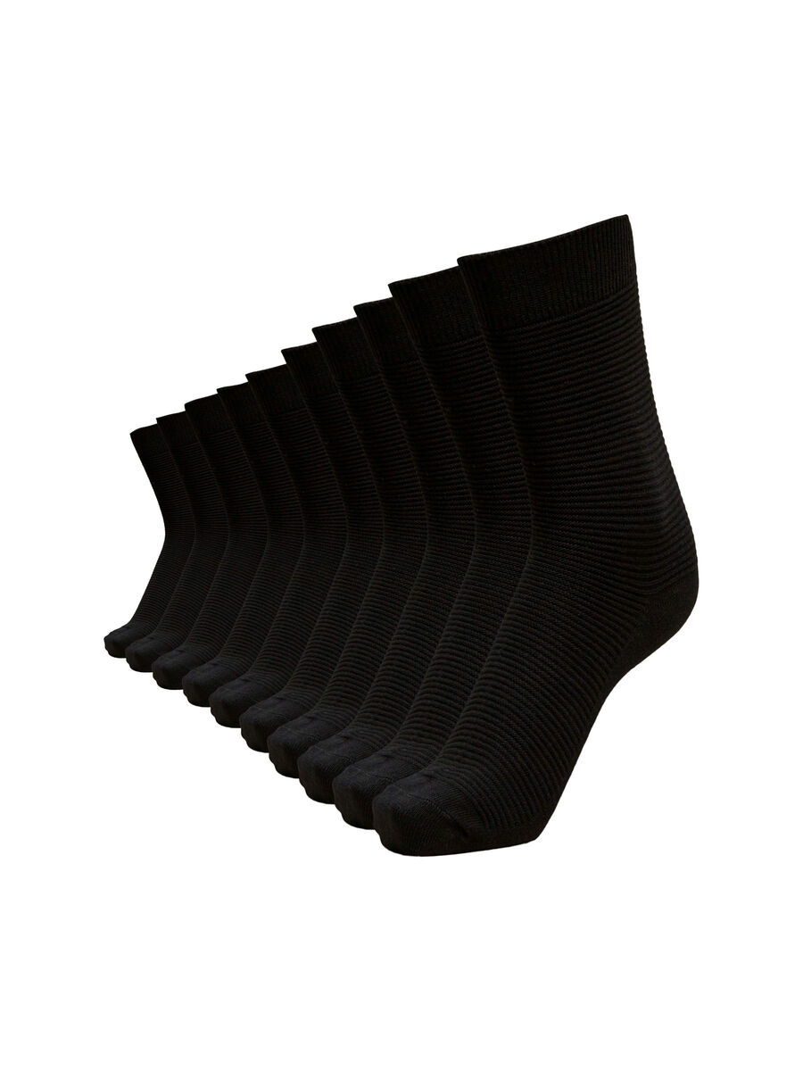 Selected 10-PACK RIBBAD STRUMPOR, Black, highres - 16076023_Black_001.jpg