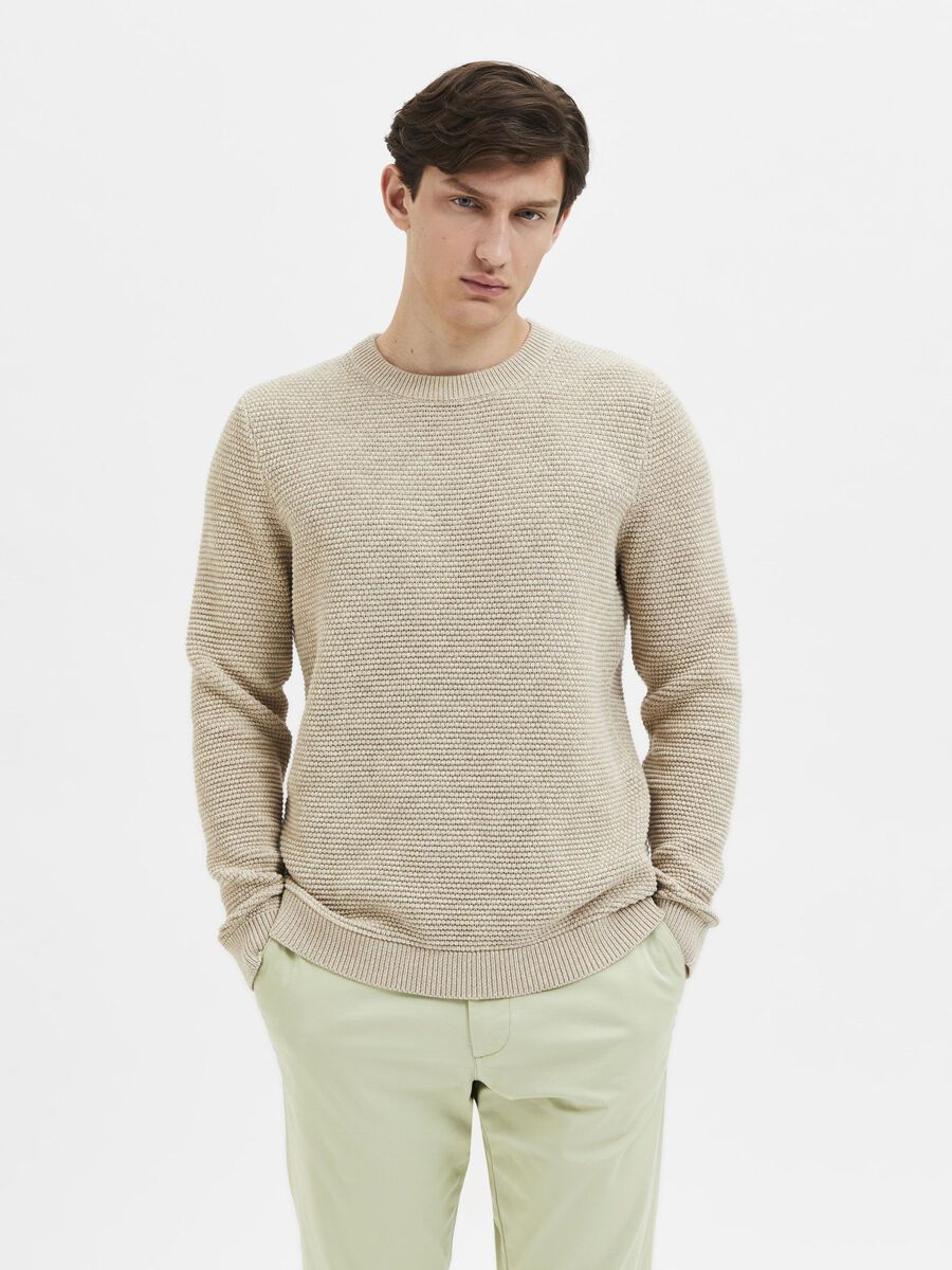 Selected CREW NECK STRIKTRØJE, Pure Cashmere, highres - 16059390_PureCashmere_989158_003.jpg