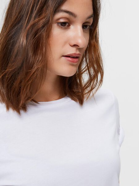 Selected COTON T-SHIRT, Bright White, highres - 16043884_BrightWhite_006.jpg