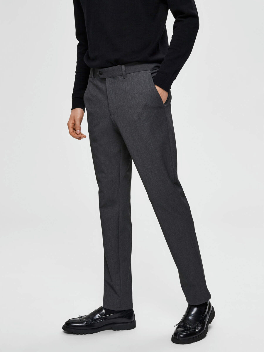 Selected 175 COUPE SLIM PANTALON, Grey Melange, highres - 16072675_GreyMelange_003.jpg