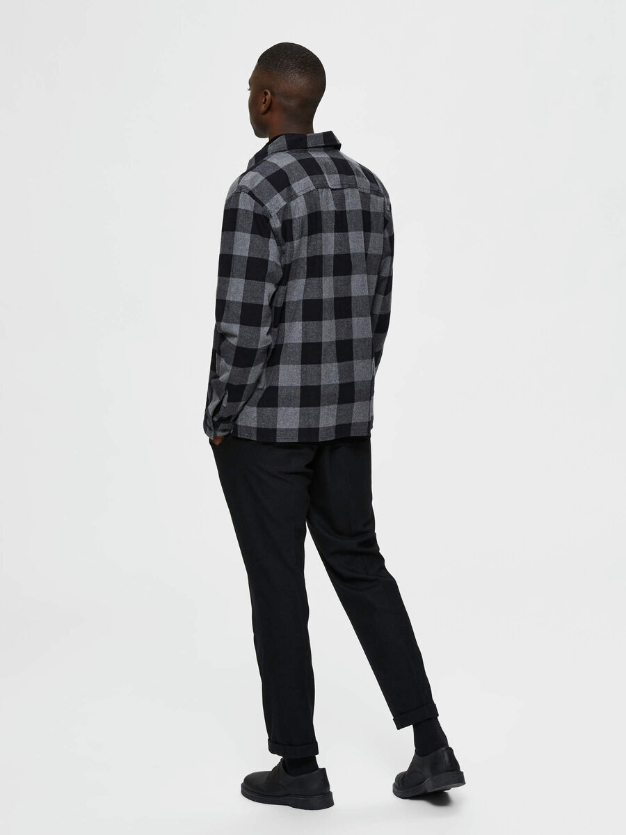 Selected CHECKED LOOSE FIT - OVERSHIRT, Grey, highres - 16075029_Grey_785077_004.jpg