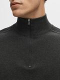 Selected HALF-ZIP PULL EN MAILLE, Antracit, highres - 16074687_Antracit_779218_006.jpg