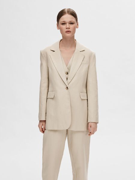 Selected SLIM FIT LINEN BLEND BLAZER, Humus, highres - 16093139_Humus_003.jpg