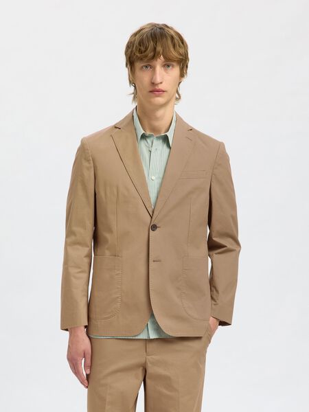 Selected 100% COTTON BLAZER, Kelp, highres - 16097639_Kelp_003.jpg
