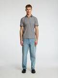 Selected ZIPPER POLO SHIRT, Medium Grey Melange, highres - 16079026_MediumGreyMelange_005.jpg