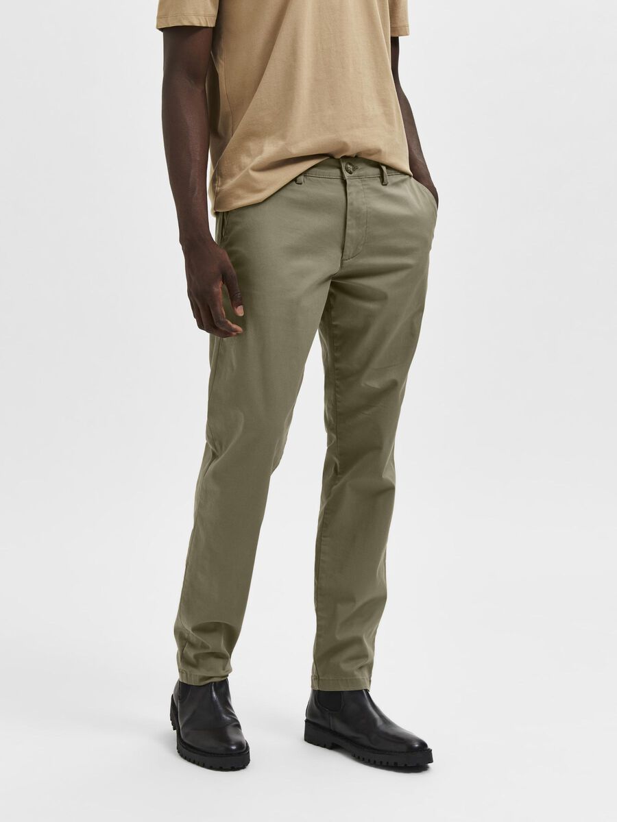 Selected 175 SLIM FIT FLEX CHINOS, Ermine, highres - 16087663_Ermine_003.jpg