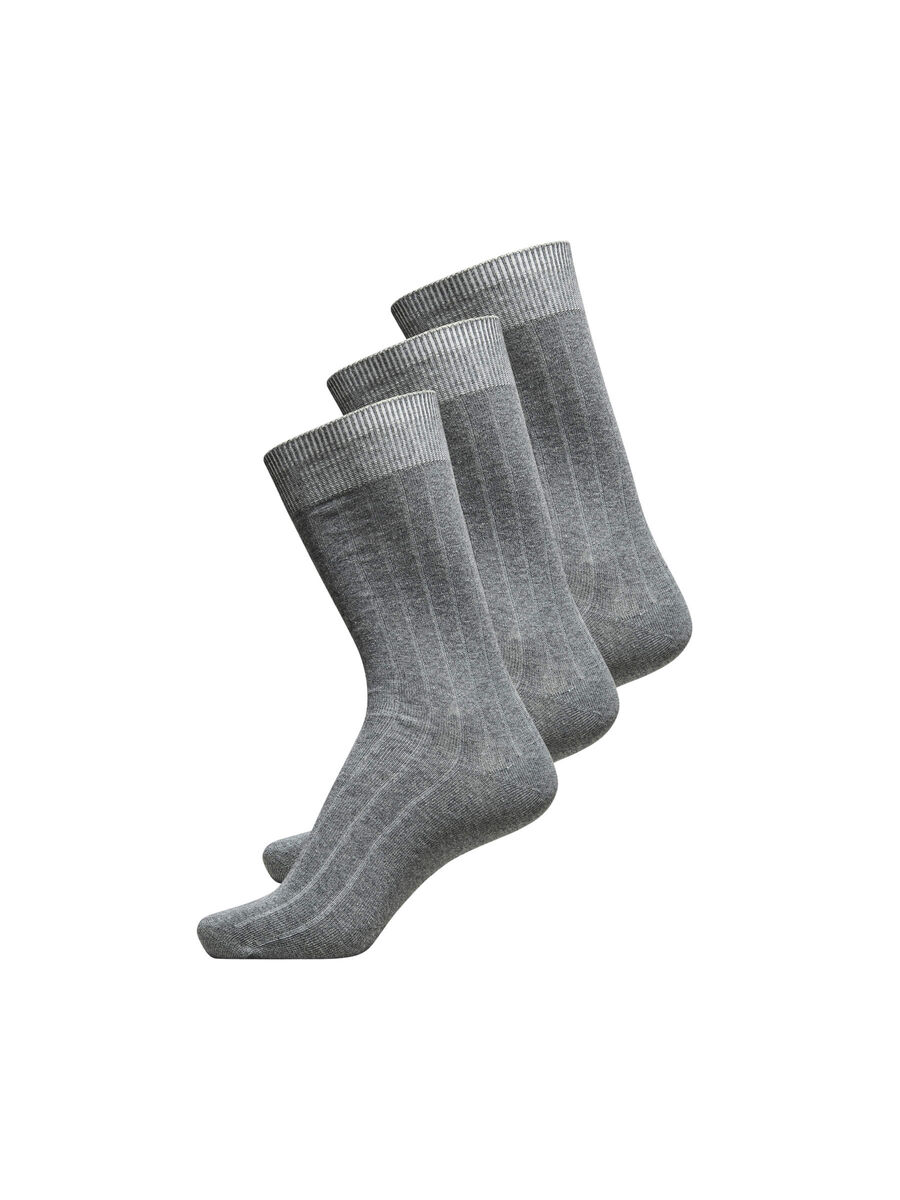 Selected LOT DE 3 CHAUSSETTES, Grey, highres - 16053059_Grey_001.jpg