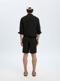 Selected COUPE AMPLE SHORT EN LIN MÉLANGÉ, Black, highres - 16097541_Black_004.jpg