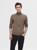 Selected ZIP-UP CARDIGAN, Teak, highres - 16074688_Teak_779264_003.jpg