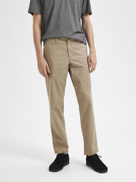 Selected 196 STRAIGHT FIT CHINOS, Greige, highres - 16087665_Greige_003.jpg