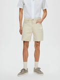 Selected CORTE SLIM SHORTS, Ecru, highres - 16088049_Ecru_003.jpg