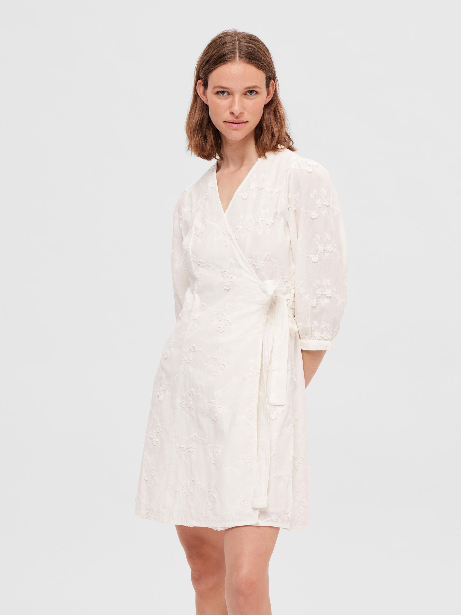 Selected femme wrap dress best sale