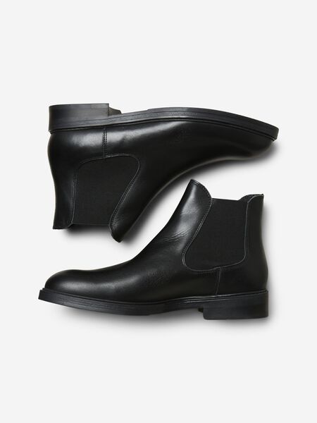 Selected LEATHER CHELSEA BOOTS, Black, highres - 16081455_Black_005.jpg