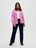 Selected RIBBED CURVE KNITTED CARDIGAN, Phlox Pink, highres - 16087439_PhloxPink_981510_005.jpg