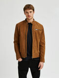 Selected SUEDE LEATHER JACKET, Rubber, highres - 16079414_Rubber_003.jpg
