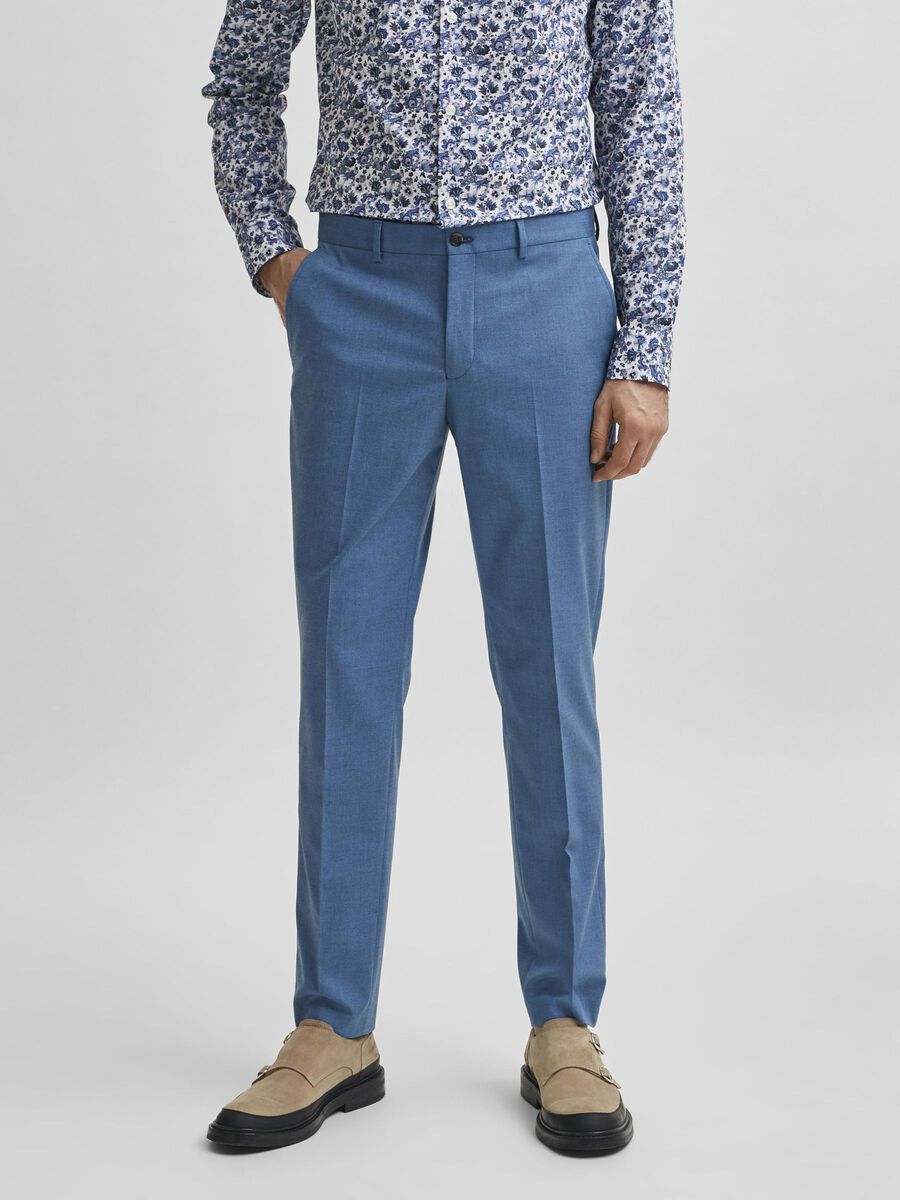 Selected MEZCLA DE POLIÉSTER RECICLADO PANTALONES, Heritage Blue, highres - 16079072_HeritageBlue_003.jpg