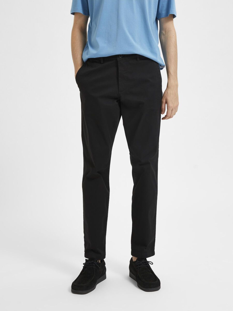 Selected 175 SLIM FIT FLEX CHINOS, Black, highres - 16087663_Black_003.jpg