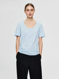 Selected CON CUELLO AMPLIO CAMISETA, Cashmere Blue, highres - 16077339_CashmereBlue_003.jpg