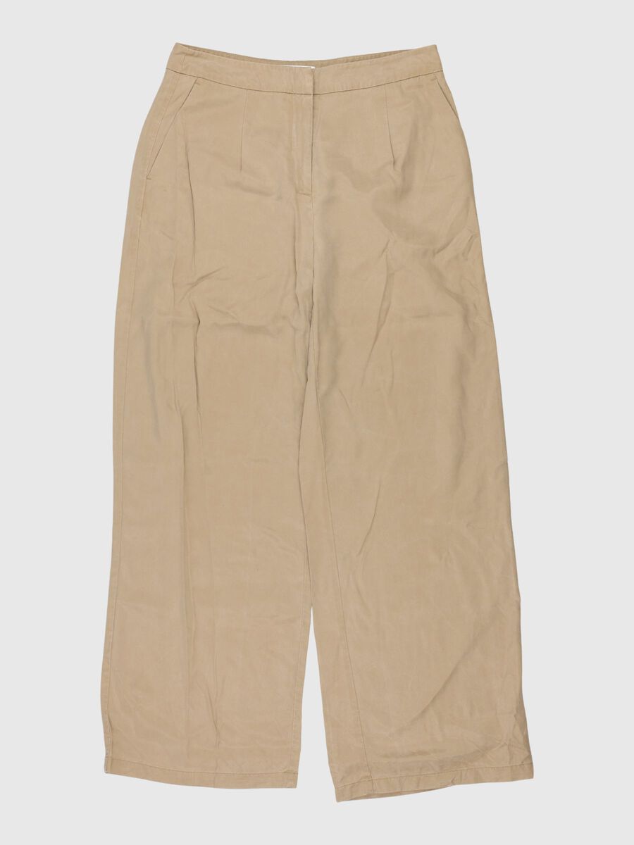 Selected MID WAIST WIDE TENCEL™ LYOCELL TROUSERS, Kelp, highres - 80000013_Kelp_001.jpg