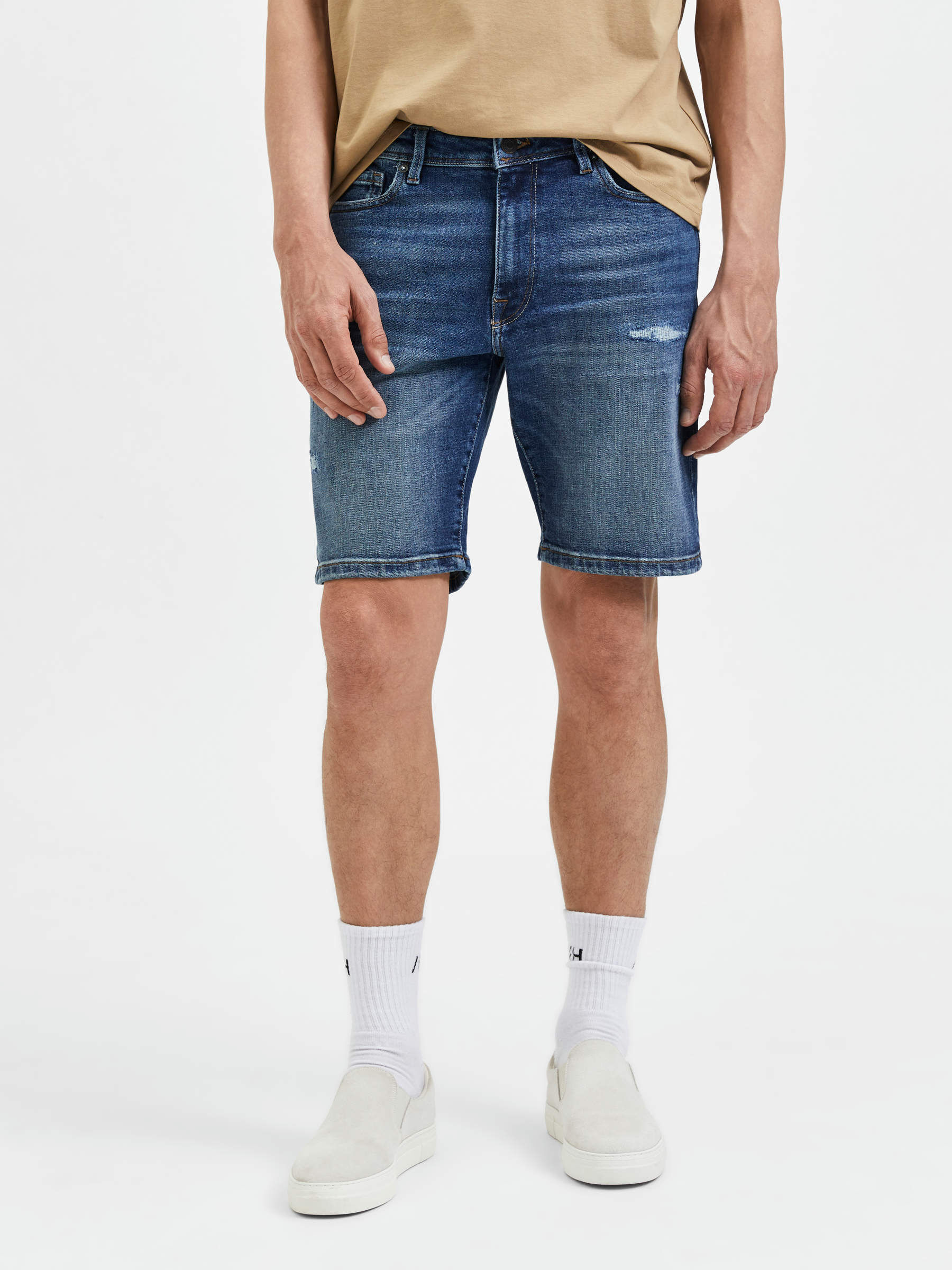 Comfort stretch denim shorts | Selected