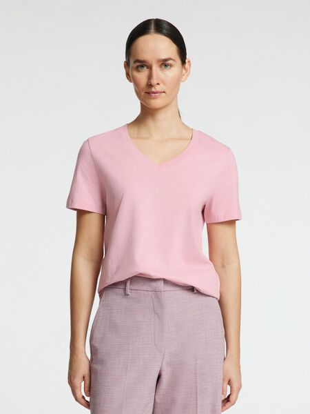 Selected KLASSISCHES V-NECK T-SHIRT, Bleached Mauve, highres - 16087922_BleachedMauve_003.jpg