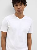 Selected V-AUSSCHNITT T-SHIRT, Bright White, highres - 16073458_BrightWhite_008.jpg