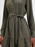 Selected BELTED HENLEY V-NECK DRESS, Kalamata, highres - 16079687_Kalamata_006.jpg