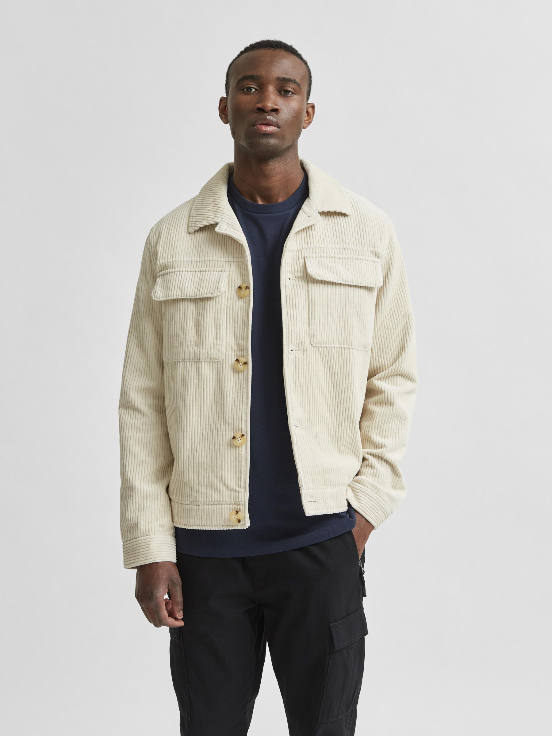 CORDUROY JACKET Yellow SELECTED HOMME