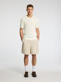 Selected 100% COTTON KNITTED POLO SHIRT, Egret, highres - 16096390_Egret_005.jpg