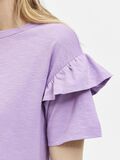 Selected ORGANIC COTTON RUFFLE T-SHIRT, African Violet, highres - 16079837_AfricanViolet_006.jpg
