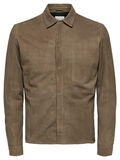 Selected SUEDE  - LEATHER JACKET, Sepia Tint, highres - 16066880_SepiaTint_001.jpg