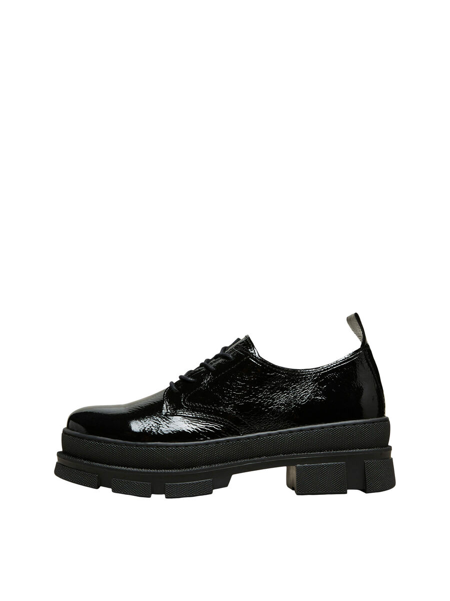 Selected CUIR CHAUSSURES DERBY, Black, highres - 16081305_Black_001.jpg